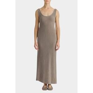 NEW BLACK CRANE tank maxi dress in dark stone